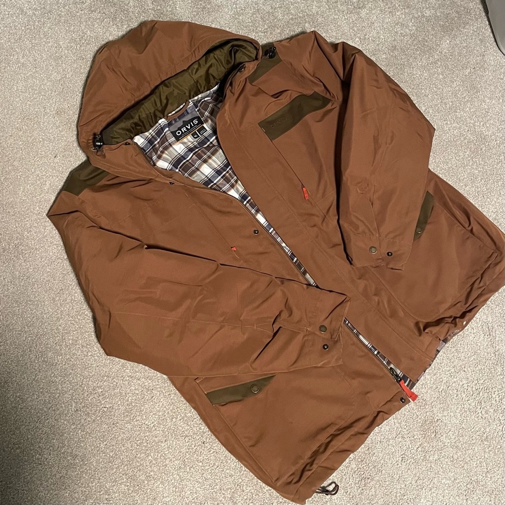 Men’s Orvis Brown Hooded Winter Jacket